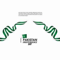 Pakistan onafhankelijkheidsdag viering vector sjabloon ontwerp illustratie