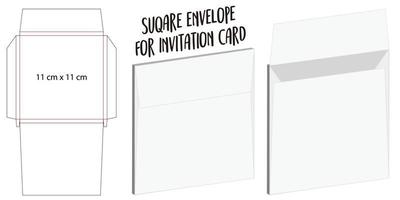 envelop gestanst mock up sjabloon vector