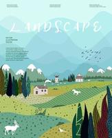 natuur en landschap. vector illustratie.