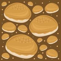 gebakken hamburger bun vector illustratie voor grafisch ontwerp en decoratief element