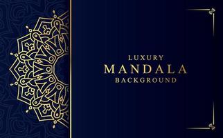 luxe gouden sier- mandala achtergrond. mooi arabesk patroon mandala ontwerp vector