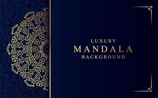 luxe gouden mandala ontwerp achtergrond in Arabisch stijl vector