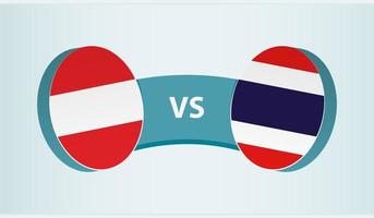 Oostenrijk versus Thailand, team sport- wedstrijd concept. vector