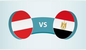 Oostenrijk versus Egypte, team sport- wedstrijd concept. vector