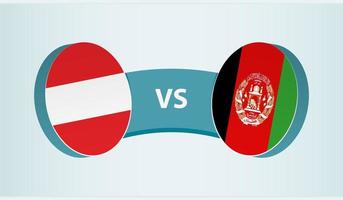 Oostenrijk versus afghanistan, team sport- wedstrijd concept. vector