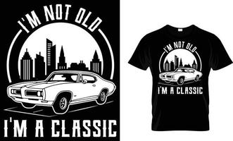 auto, klassiek, vector t-shirt ontwerp