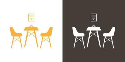 restaurant icoon. meubilair en interieur ontwerp. vector icoon. vlak ontwerp stijl.