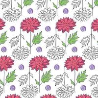 naadloos bloemen patroon. schattig retro texturen. bloemen en dots voor kleding stof, papier, verpakking ontwerp. vector