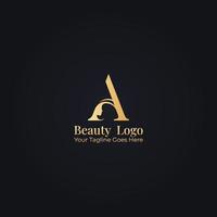brief een logo ontwerp mooi vrouw silhouet in monogram stijl minimalistisch vector grafisch