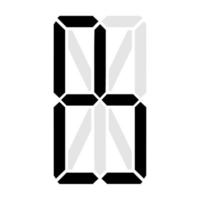eenvoudige illustratie van digitale letter of symbool elektronische figuur van letter b vector