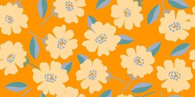 hand- getrokken bloemen, naadloos patronen met bloemen voor kleding stof, textiel, kleding, omhulsel papier, omslag, banier, interieur decor, abstract achtergronden. vector