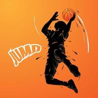 slam dunk splash silhouet vector