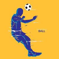 voetbal voetbal rubriek bal silhouet vector