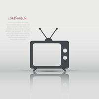 vector TV icoon in vlak stijl. televisie teken illustratie pictogram. TV bedrijf concept.