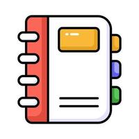 contact boek icoon vertegenwoordigt een digitaal adres boek of directory gebruikt voor opslaan en organiserende contact informatie, een verbazingwekkend ontwerp vector