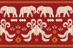 etnisch ikat kleding stof patroon meetkundig stijl.afrikaans ikat borduurwerk etnisch oosters patroon rood achtergrond. abstract, vector, illustratie.voor textuur, kleding, sjaal, decoratie, tapijt. vector