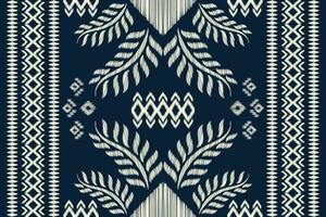 etnisch ikat kleding stof patroon meetkundig stijl.afrikaans ikat borduurwerk etnisch oosters patroon marine blauw achtergrond. abstract, vector, illustratie.voor textuur, kleding, sjaal, decoratie, tapijt. vector