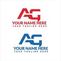 ag brief logo of ag tekst logo en ag woord logo ontwerp. vector