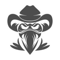 cowboy logo icoon ontwerp vector