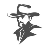 cowboy logo icoon ontwerp vector