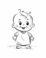 gemakkelijk schattig glimlachen baby vector