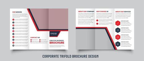 zakelijke bedrijf drievoud brochure sjabloon. modern, creatief en professioneel tri vouwen brochure vector ontwerp.