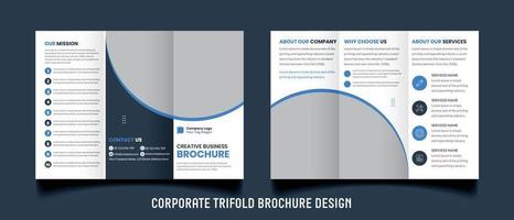 zakelijke bedrijf drievoud brochure sjabloon. modern, creatief en professioneel tri vouwen brochure vector ontwerp.