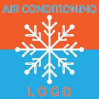 lucht conditioning onderhoud. perfect logo met sneeuwvlok voor lucht conditioning bedrijf. ac onderhoud logo. vector