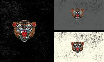 hoofd bruin beer vector illustratie mascotte ontwerp