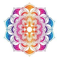 regenboog gekleurd decoratief mandala ontwerp vector