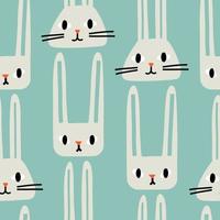 patroon met konijnen in vlak stijl. hand- getrokken vector illustratie.
