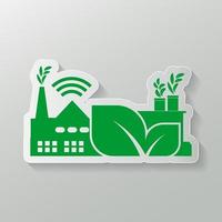 ndustry-pictogram, schone energie met milieuvriendelijk concept vector
