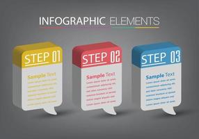 moderne tekstvaksjabloon, banner infographics vector