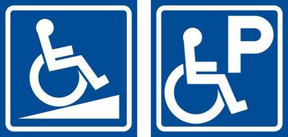 gehandicapten parkeren teken Aan wit achtergrond vector