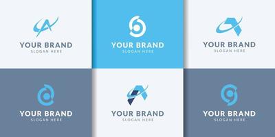 logo verzameling, abstract ontwerp concept voor branding vector