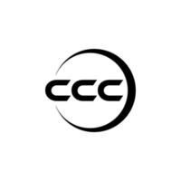 ccc brief logo ontwerp in illustratie. vector logo, schoonschrift ontwerpen voor logo, poster, uitnodiging, enz.