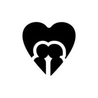 paar icoon Aan wit achtergrond. hart, romantisch, Valentijn en liefde. vector