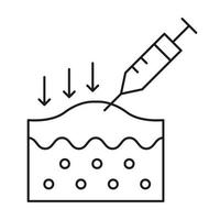 plastic chirurgie dermatologie en haar- of huid icoon. vector