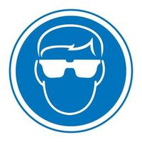 symbool draag een veiligheidsbril vector