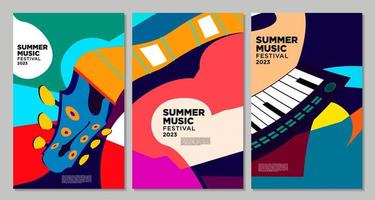 vector illustratie kleurrijk zomer muziek- festival banier ontwerp