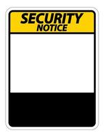 symbool veiligheidskennisgeving teken label op witte achtergrond vector