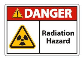 straling gevaarsymbool teken vector