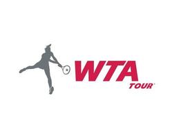 wta tour symbool logo Dames tennis vereniging ontwerp vector abstract illustratie
