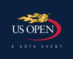 ons Open logo symbool toernooi tennis de kampioenschappen ontwerp abstract vector illustratie met blauw achtergrond