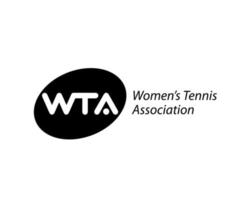 vrouwen tennis vereniging symbool zwart logo toernooi Open de kampioenschappen ontwerp vector abstract illustratie