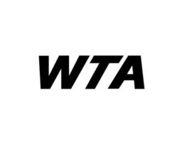 wta naam symbool logo zwart Dames tennis vereniging ontwerp vector abstract illustratie