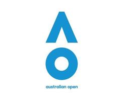 Australisch Open logo symbool met naam blauw toernooi tennis de kampioenschappen ontwerp vector abstract illustratie