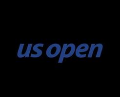 ons Open symbool logo naam blauw toernooi tennis de kampioenschappen ontwerp vector abstract illustratie met zwart achtergrond