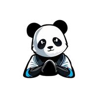 schattig panda dier vector logo