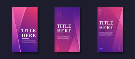 printcreatief verhaal pakket achtergrond. kleurrijk, Purper en roze gradaties, elegant stijl vector